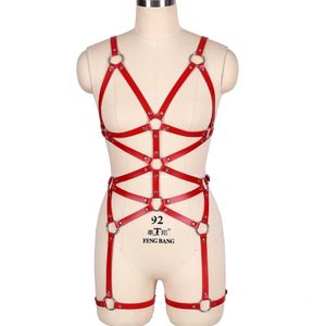 Vêtements gothiques pour femmes, ceinture complète de Bondage de poitrine, harnais, soutien-gorge, Punk, Lingerie Sexy, bretelles en cuir PU, ensemble de ceintures à bretelles, 240105