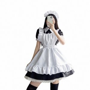 Gothique Lolita Anime Maid Cosplay Costumes Femmes Plus Taille Amour Live Cosplay Halen Animati Café Doux Serveur Jeu de Rôle K0p2 #