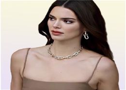 Collier gothique Chaîne de liaison en métal vintage Colliers pour femmes Punk Jewelry Femme Choker Collier Gold Chain Collier Goth B8667926