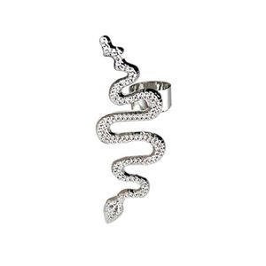 Gothic Punk Snake Earring Manchet Clips zonder Piercing niet doorboorde Clip Oorbellen Oorboeien Voor Vrouwen Mannen Zwarte Sieraden 1 Stuk