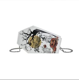 Gothic Sweet Cool Pittig Meisje Pompoen Hoofd Halloween Gepersonaliseerde Ketting Tas Nieuwe Ghost One Schouder Crossbody Tas mode dameshandtassen