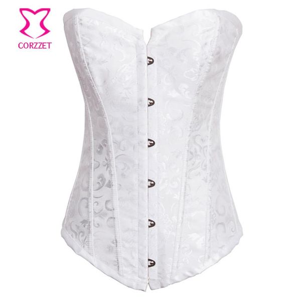 Corsets et bustiers de mariage gothiques, Corset blanc de mariée, Lingerie Sexi pour femmes, Espartilhos E Corpetes Corselet, grande taille S-2XL279I