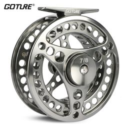 GOTURE 34 56 78 910 WT Carrete de pesca con mosca CNC Máquina Corte de aluminio de fundición de cenador grande con bolsa 240506