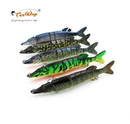 Goture Multi Jointed Pike Fishing Lures 20 cm 65G 8colors Artificial Pike Aas Hard Lure Swimbait Fishing Accessory221V4648073