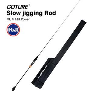 GOTURE POLLUX Japon Qualité Fuji Guides Terne de pêche à jigging lent 183m 198m Coulage tournant 2 sections ML MH MH TACK TACLE DU BOAT 240506