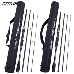 Goture Xceed Spining Fishing Rod Carbon Fiber MHM Power 198 Giet Lure Rods 4 Secties Travel Carp 240515