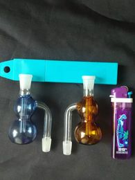 Accessoires de bongs en verre de filtre de gourde, tuyaux en verre de brûleur à mazout uniques, conduites d'eau, conduites d'huile en verre, plates-formes d'huile pour fumer avec compte-gouttes