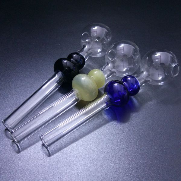 Gourd Pyrex Pipes à poignée colorée Ampoule en verre pour fumer Brûleur à mazout Accessoires pour bangs à eau