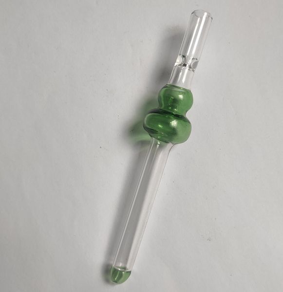Gourde Forme un tuyau de frappe pour tuyaux fumeurs mini-verre émoussé avec tube en verre de 10 mm de diamètre