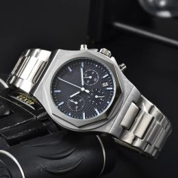 GP Horloges voor Mannen 2024 Nieuwe Heren Horloges Alle Wijzerplaat Werk Quartz Horloge Hoge Kwaliteit Top Luxe Merk Chronograaf roestvrijstalen horlogeband Mannen Mode GP-A1