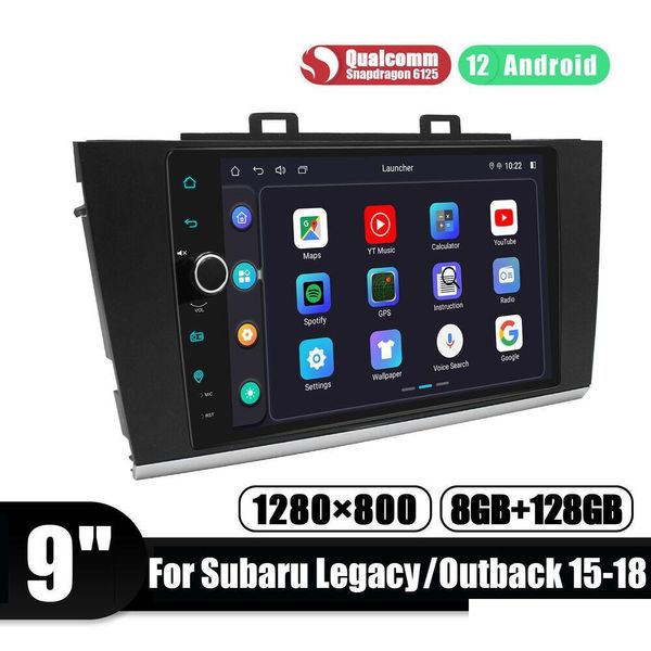 Accessoires de voiture GPS 8Add128GB pour - Subaru Outback Legacy 9 Android 12 Radio Play Play Drop Livrot Automobiles Motorcycles Auto El DH6EW