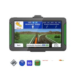 Accessoires de voiture Gps HD 7 pouces Navigateur de voiture Système de navigation par satellite Fm Wince 6.0 Os 256 Mo Cartes les plus récentes de 8 Go pour toutes les voitures Drop De Dhsgk