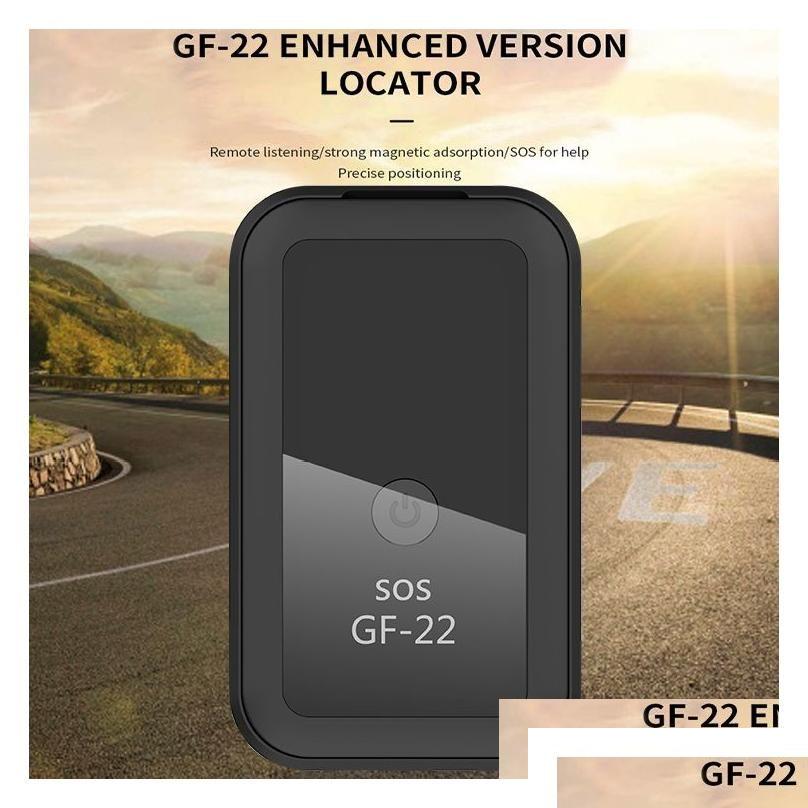 Acessórios GPS GPS GPS GF22 Rastreador forte Localizador de dispositivos de rastreamento de localização pequeno de localização para carros gravação de caminhão de motocicleta Drop D Dhepq
