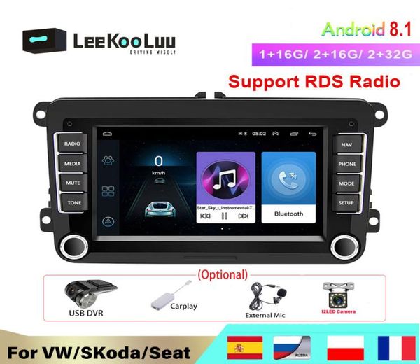 Sistema inteligente de automóvil GPS Android Auto Radio 2Din Multimedia Player para VW T5 Polo Golf 5 6 Passat B6 B7 Skoda3547195