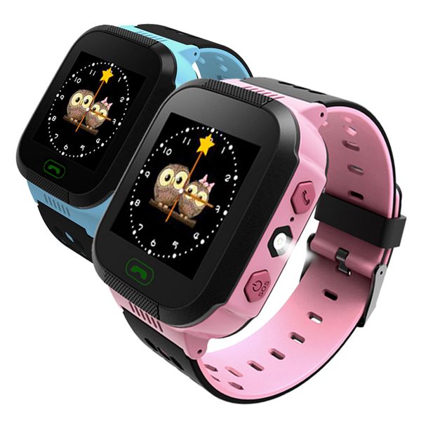 GPS enfants montre intelligente Anti-perte lampe de poche bébé montre-bracelet intelligente SOS appel localisation dispositif Tracker enfants sûr vs DZ09 U8 Bracelet intelligent