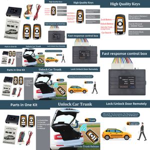 Bouton d'entrée de verrouillage de porte GPS Auto Key sans clé Bouton Démarrer Stop Keychain Kit central Kit Universal Car 12V GPS GPS