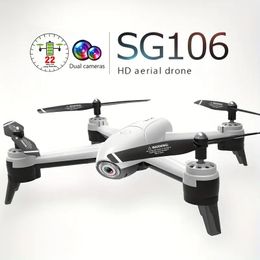 Drone GPS avec caméra pour adultes - Quadricoptère RC avec retour automatique, suivez-moi, moteur sans balais, vol circulaire, vol au point de cheminement, maintien d'altitude, mode sans tête