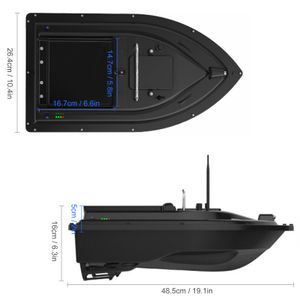Bateau d'appât de pêche GPS avec grand contenant d'appâts Boat d'appât automatique avec 400 à 500 m de gamme à distance RC Boat de pêche pour la pêche