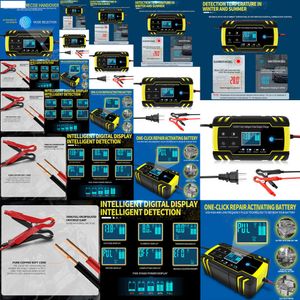 GPS GPS 12V-24V 8A Volledige automatische batterij-chargers Digitale LCD-display Batterij POULS REPARATIE LADERS LEADUREN VOOR ALS GPS GPS