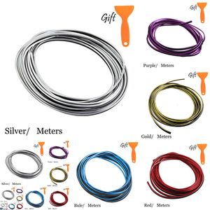 GPS GPS Style de voiture 5m / PCS Universel DIY Flexible Intérieur Décoration Mourison Bouilles de porte Sticker Auto Chrome Decor Trime GPS GPS GPS