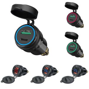 GPS GPS Motorcycle Car Charger Dual USB QC3.0 Fast Charging Din Hella Type C Adaptateur d'affichage numérique pour R1250GS G650GS F800 R1200 GPS GPS