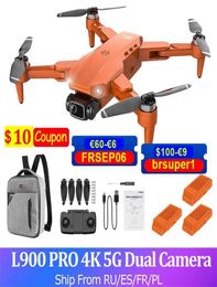 GPS L900 PRO 4K Drone met camera FPV 5G Quadcopter Borstelloos 1 2KM 28min Vlucht RC Helikopter HD Onder 250g 211027272n4946608