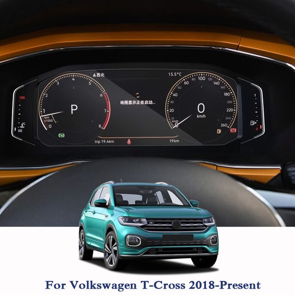 Film de protection pour écran de Navigation GPS, verre en acier, autocollant pour Volkswagen t-cross 2018 2019, écran d'affichage de tableau de bord, voiture