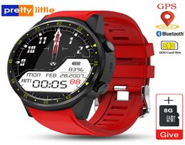 GPS Smart Watch Men avec SIM Card Camera F1 SmartWatches Détection de fréquence cardiaque Sport Téléphone connecté Connecté Android iOS Clock6252238