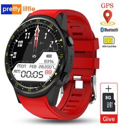 GPS Smart Watch Men avec SIM Card Camera F1 SmartWatches Détection de fréquence cardiaque Sport Téléphone connecté Connecté Android iOS Clock5441274