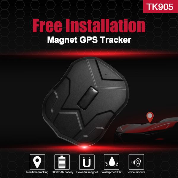 GPS Tracker Car TK905 5000mAh 90 giorni Standby 2G Tracker veicolo Localizzatore GPS Magnete impermeabile Monitor vocale APP Web gratuita
