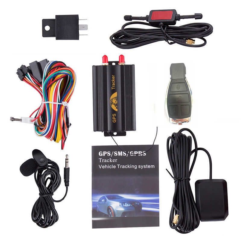 GPS103B GSM / GPRS / GPS Auto Vehicle TK103B Bil GPS Tracker Tracking Device med fjärrkontroll Anti-theft Car Alarm System Ny ankomstbil