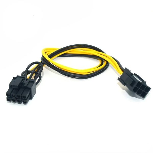 Cable de adaptador de potencia de 6pu a 8pin, 6 pines pcie a 6 2pin PCI Express Adaptador de tarjeta de video Converte Cord-30cm