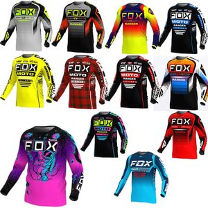 GQ35 T-shirts masculins 2024 Racing Downhill Jersey Mountain Bike Motorcycle Cycling Crossmax Shirt Ciclismo Vêtements pour hommes MTB MX RANGER FOX DH