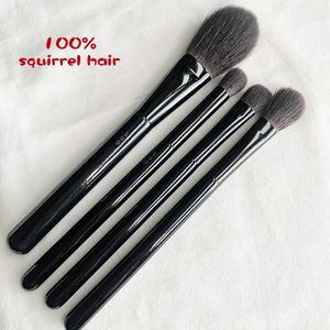 SQ Face Cheek Sombra de ojos Pinceles de maquillaje L/M/F - 100% pelo de ardilla Sombra de ojos Pliegue Polvo para mezclar Rubor Belleza Cosmético Cepillo Blender Herramientas