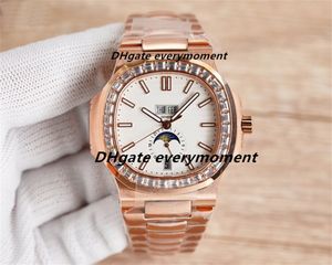 GR Factory Made V2 Montres pour hommes 5726-1A 40 mm Montre mécanique automatique en PP CAL.324 Glow étanche en acier inoxydable 904L Saphir Soleil Lune Étoile Montre-bracelet-1