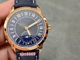 GR Factory Ref.5224 Watch 42 mm de diamètre avec mouvement d'auto-remontage 31-260 ps Fus 24h Mouvement 24 heures Fonction d'affichage Sapphire Miroir en verre Sleme en daim