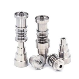 GR2 Titanium Nail 10mm 14mm 18mm 6 en 1 réglable Domeless Enails Accessoires pour fumer M F Joint 16mm 20mm Enail Coil Dab Paille pour Dab Rig Bong Grossiste