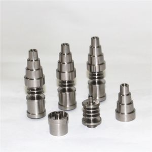 Handgereedschap GR2 Titanium Nail 10mm 14mm 18 mm 6 in 1 verstelbare Domeloze enzalen M F-verbinding voor 16 mm of 20mm enail Coil Glass Bongs
