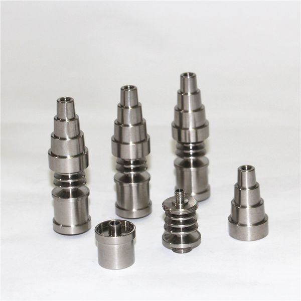 outils à main GR2 Titanium Nail 10mm 14mm 18mm 6 IN 1 Réglable Domeless Enails M F Joint pour 16mm ou 20mm Enail Coil Bongs En Verre