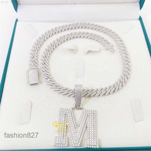 GRA Certificaat VVS Diamond Hip Hop Iced Naam Initiële 925 Silver Custom Letter Pendant