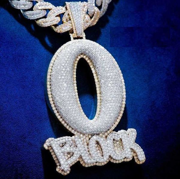 Pendentif chaîne Hip Hop certifié Gra, diamant personnalisé, argent 925, Baguette glacée, lettre, Moissanite