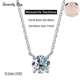 GRA Certified D Color VVS 15ct Big Necklace for Women S925 Silver Diamond PLATED 18K Woman Fine Jewelry 240515