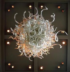 Sierlijke bloem vorm ontwerp ronde plafondlampen hand geblazen murano glazen led bruiloft kroonluchter verlichting bollen romantische hanglampen