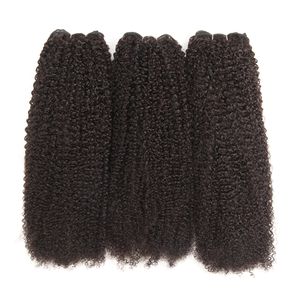 Grade 10A India Kinky Curly Hair Weave Bundels Natuurlijke Kleur 130 Dichtheid Menselijk Haar Bundels 8-30 Inch Remy Menselijk Haarverlenging