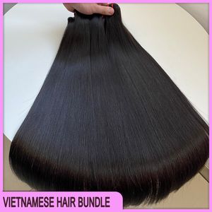 Grade 12a Topkwaliteit Dubbele in elkaar genomen Vietnamese Hair Extensions 100% HUN HAAR WEFT PERUVISCHE INDISCHE BRAZILISCHE HAAR Silky rechte 2 Bundels