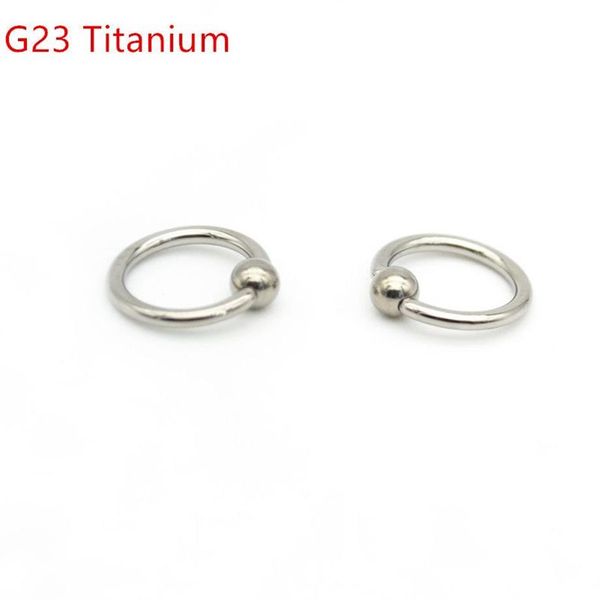 Grado 23 Titanio BCR Anillo de cuentas cautivas 16G 8 mm 10 mm 12 mm Cierre de bola Labio Nariz Oreja Tragus Septum G23 Joyería para piercing del cuerpo T200507183j