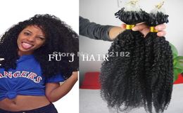 Grade 6a Onbewerkte Braziliaanse Afro Kinky Curly Virgin Human Hair Natural Black Micro Rings Loop Kinky Hair 100G7127065