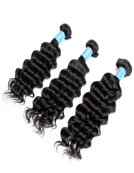 Grade 7A 1228 pouces cheveux ondulés profonds tisse pleine tête cheveux ondulés brésiliens naturels 1B paquets de cheveux humains 3963975