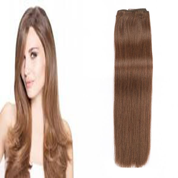 Grado 7A Cabello Remy Peruano Virgen Sin Procesar 7 Unids/set Staright Clip En Extensiones de Cabello Humano Precio al por mayor de Fábrica Clip In /On Hair