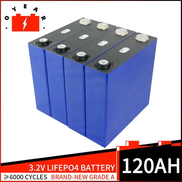 Grade A 120Ah LiFePO4 batterie 12V Lithium fer phosphate batterie Pack bricolage 12V 24V 48v pour moto PV RV cellules onduleur solaire